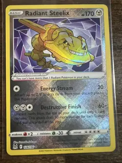 Pokemon TCG Radiant Steelix Sword & Shield - Lost Origin 124/196 Regular Radiant - Image 1