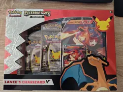 Pokemon TCG Celebrations 25th Anniversary- Lance's Charizard V Box New & Sealed - Image 1