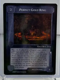 Perfect Gold Ring - The Lidless Eye - Middle Earth CCG - MECCG Card NM - Image 1