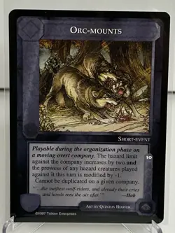 Middle-Earth CCG MECCG Orc-mounts The Lidless Eye LOTR Rare Card NM - Image 1