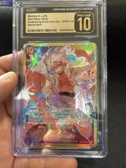 Monkey.D.Luffy OP05-119 SEC CGC Pristine 10 one piece card game - Image 1