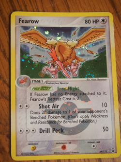 Pokemon 2004 Pokemon Fire Red Leaf Green Fearow foil card, mint condition - Image 1