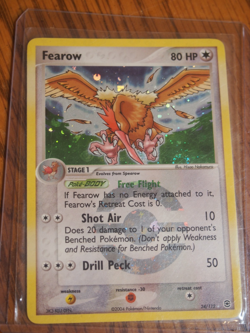 Pokemon 2004 Pokemon Fire Red Leaf Green Fearow foil card, mint condition - Image 4