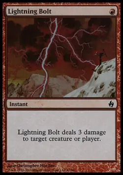 Lightning Bolt -Foil Light Play MTG Premium Deck Series: Fire and Lightning - Image 1