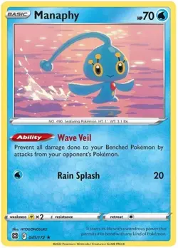 MANAPHY - RARE - BRILLIANT STARS - POKEMON CARD TCG - 041/172 - Image 1
