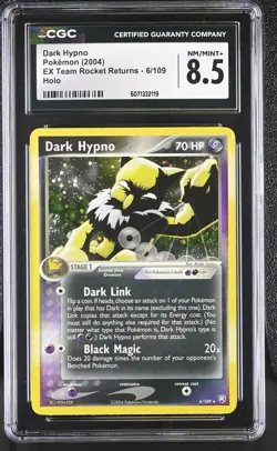 CGC 8.5 Dark Hypno 2004 EX Team Rocket Returns 6/109 Holo Pokemon Card - Image 1