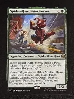 MTG Universes Beyond: Spider-man Spider-Ham, Peter Porker 0114 NM Rare - Image 1