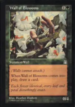 Wall of Blossoms - Stronghold: #125, Magic: The Gathering Nm R110 - Image 1
