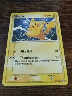 Pokemon Pikachu 60/106 EX Emerald Rare - Image 1