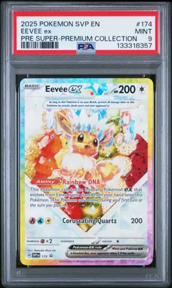 2025 POKEMON SVP EN-SV BLACK STAR PROMO #174 EEVEE EX PSA 9 - Image 1