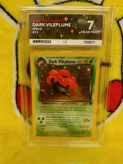 Pokemon Team Rocket Set 2000 Holo Dark Vileplume 13/82 Ace Graded 7 Near Mint - Image 1