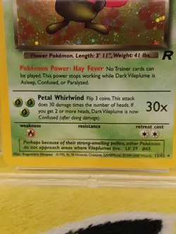 Pokemon Team Rocket Set 2000 Holo Dark Vileplume 13/82 Ace Graded 7 Near Mint - Image 4