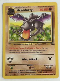 Aerodactyl Pokemon TCG Fossil 16 Regular Unlimited Rare NM Vintage - Image 1