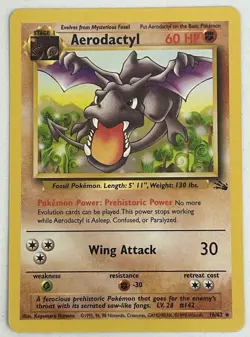 Aerodactyl Pokemon TCG Fossil 16 Regular Unlimited Rare NM Vintage - Image 2