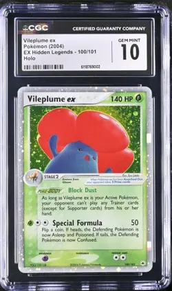 Pokemon Vileplume 100/101 Ultra Rare Holo EX Hidden Legends CGC 10 GEM MINT - Image 1