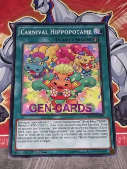 Carte YU GI OH CARNIVAL HIPPOPOTAME MP15-FR099 x 3 - Image 1