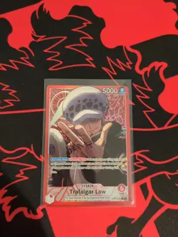 One Piece The Azure Sea's Seven Trafalgar Law OP14-001 Alternate Art Leader Foil - Image 1