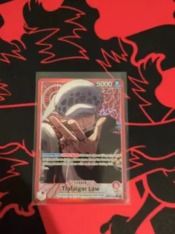One Piece The Azure Sea's Seven Trafalgar Law OP14-001 Alternate Art Leader Foil - Image 2