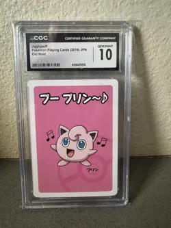 2019 Pokemon CGC Gem Mint 10 Jigglypuff JPN Pokemon Playing Cards Old Maid - Image 1