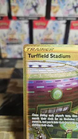 Pokemon TCG Evolving Skies Turffield Stadium Gold Card 234/203 Secret Rare - Image 2