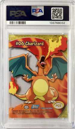 2000 Topps Pokemon Charizard TV Animation Clear Cards PSA 10 GEM Mint - Image 2