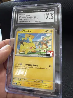 CGC 7.5 Pikachu SVP101 Black Star SV Promo Play League Pokemon Card TCG Mint - Image 1