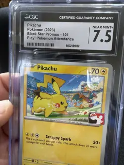 CGC 7.5 Pikachu SVP101 Black Star SV Promo Play League Pokemon Card TCG Mint - Image 3