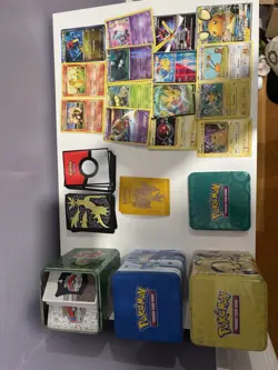 Pokemon TCG Mixed Card Lot Holo & Regular - Tins, Sleeves, Arcanine, Charmander - Image 1