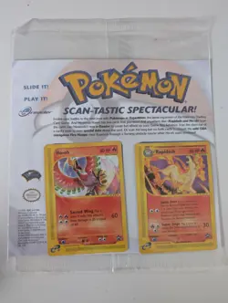 Pokemon SEALED Scan-tastic Spectacular Ho-oh & Rapidash e-Reader Promo Card 2002 - Image 1