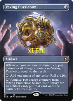 MTG Foil Borderless CMR: Battle for Baldur's Gate CLB Vexing Puzzlebox MINT - Image 1