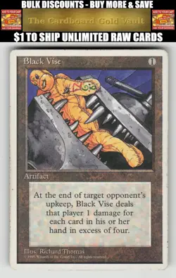Magic_the_gathering Fourth Edition #317 Black Vise - Image 1