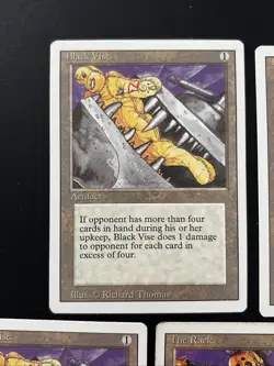 4x Black Vise Revised Edition Magic the Gathering MTG LP Bonus The Rack! - Image 2