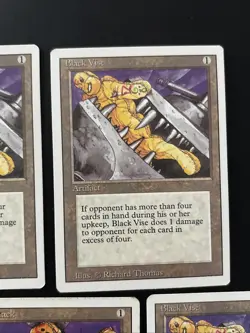 4x Black Vise Revised Edition Magic the Gathering MTG LP Bonus The Rack! - Image 3