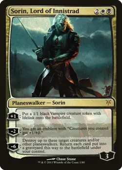 MTG Foil - Sorin, Lord of Innistrad - 1 / MP / English - Image 1