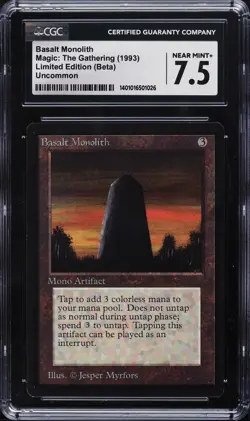 1993 MTG BETA CGC 7.5 NM+ Basalt Monolith - Image 1