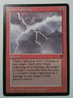 Chain Lightning *Common* Magic MtG x1 Legends MP (SEE DESCRIPTION) - Image 1