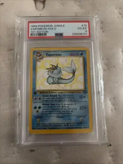 1999 Pokemon Jungle 1st Edition Vaporeon Holo Psa 4 - Image 1