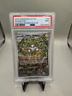 Pokemon TCG Magneton SVP 159 Surging Sparks Promo POKEMON CENTER STAMPED Psa 9 - Image 1