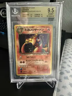 BGS 9.5 Blaine's DARK CHARIZARD 1999 Pokemon Japanese #6 Holo Rare GEM MINT - Image 1