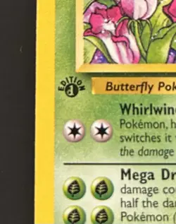 Pokemon TCG Butterfree 33/64 1st Edition Jungle - d Edition Misprint Error NM - Image 2
