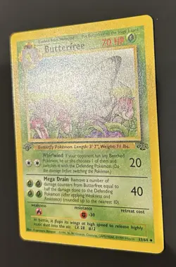 Pokemon TCG Butterfree 33/64 1st Edition Jungle - d Edition Misprint Error NM - Image 3
