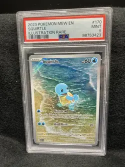 Pokemon 2023 Squirtle Illustration Rare Holo PSA 9 Scarlet & Violet 151 #170 - Image 1