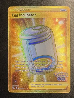 Egg Incubator Gold Trainer 087/078 Pokemon TCG SWSH Pokemon Go Gold Secret Rare - Image 2