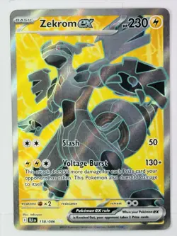 Pokemon TCG: Zekrom ex Ultra Rare SV: Black Bolt 158/086 - Image 1