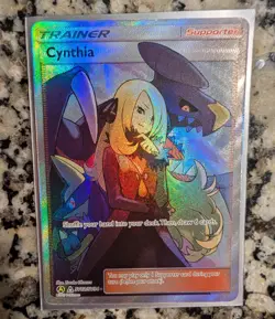 Pokemon Cynthia SV82/SV94 Hidden Fates Shiny Vault Full Art Trainer Holo - Image 2