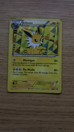 Pokemon TCG Jolteon BW91 Black & White Holo Promo HP 90 Electrigun Pin Missile - Image 1