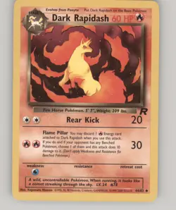 Pokemon Team Rocket #44/82 Dark Rapidash - Image 1