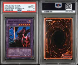 2003 YU-GI-OH! DCR-DARK CRISIS | 1ST EDITIONDARK FLARE KNIGHT 017 PSA 10 - Image 2