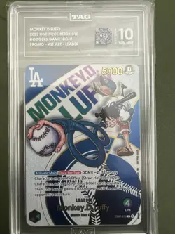 Bandai One Piece CCG Promo Alt Art Monkey D. Luffy Leader Dodgers TAG 10 EB02-0… - Image 3