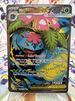 Pokemon TCG Mega Venusaur ex 155/132 Mega Evolutions Secret Rare Card - Image 1